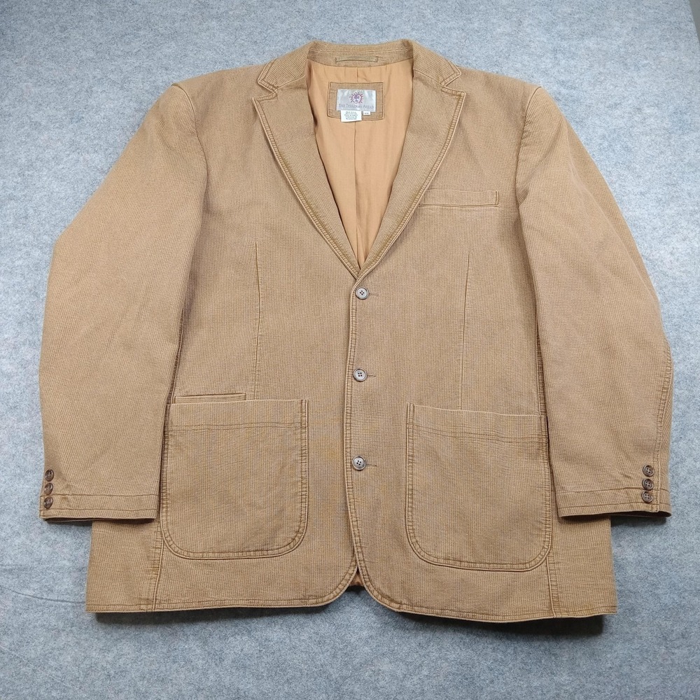 Territory Ahead Blazer‎ Mens 2XL Brown Cotton Sport Coat Jacket Pockets Casual